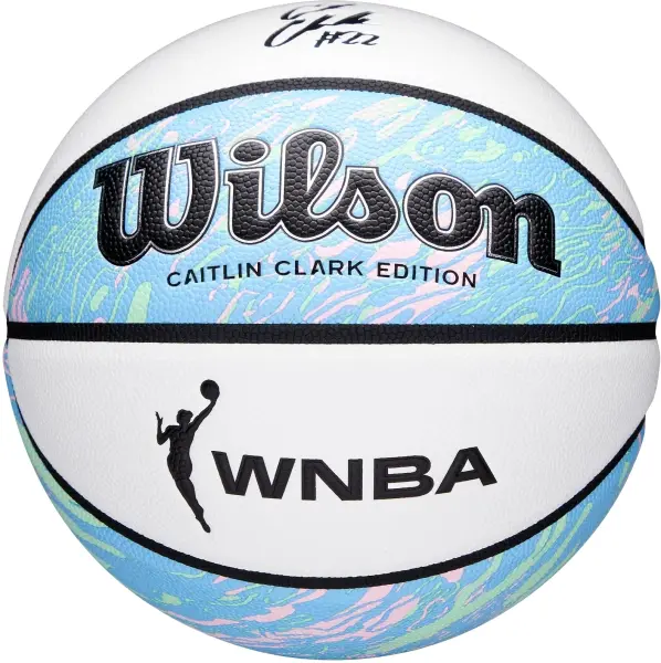 Баскетбольний м'яч Wilson CAITLIN CLARK WNBA OASIS біло-блакитно-рожево-салатовий Розмір 6 WZ2026401XB6