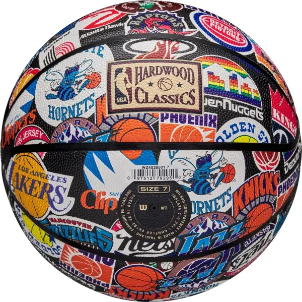Баскетбольний м'яч Wilson NBA ALL TEAM RETRO різнокольоровий Розмір 7 WZ4028501XB7
