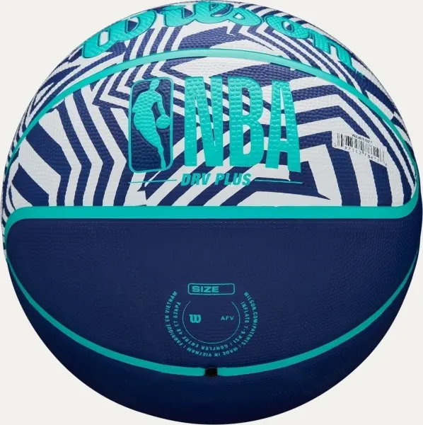 Баскетбольний м'яч Wilson NBA DRV PLUS DAZZLE CAMO OUTDOOR INDIGO темно-синьо-бірюзово-білий Розмір 5 WZ3016102XB5