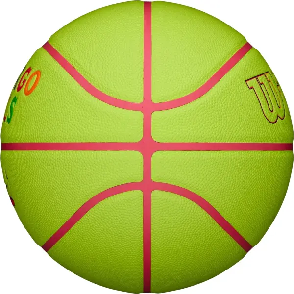 Баскетбольний м'яч Wilson NBA TEAM NEON CHICAGO BULLS салатово-рожевий Розмір 7 WZ4037402XB7