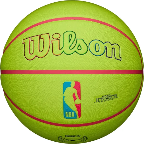 Баскетбольний м'яч Wilson NBA TEAM NEON CHICAGO BULLS салатово-рожевий Розмір 7 WZ4037402XB7