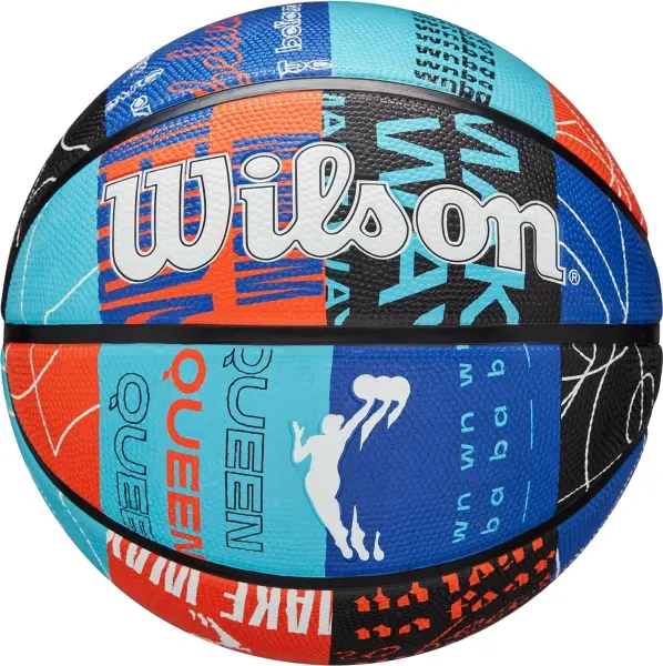Баскетбольний м'яч Wilson WNBA HEIR DNA OUTDOOR синьо-блакитно-помаранчевий Розмір 6 WZ3009201XB6