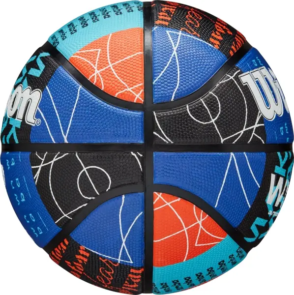 Баскетбольний м'яч Wilson WNBA HEIR DNA OUTDOOR синьо-блакитно-помаранчевий Розмір 6 WZ3009201XB6