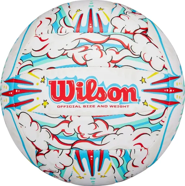 Мяч для пляжного волейбола Wilson GRAFFITI PEACE бело-голубо-красный Размер 5 WV4008302XBOF