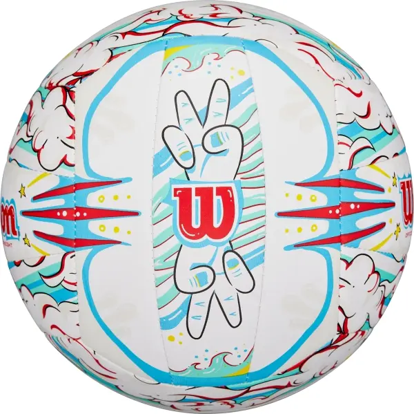 Мяч для пляжного волейбола Wilson GRAFFITI PEACE бело-голубо-красный Размер 5 WV4008302XBOF