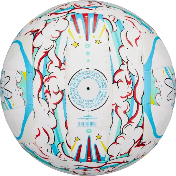 Мяч для пляжного волейбола Wilson GRAFFITI PEACE бело-голубо-красный Размер 5 WV4008302XBOF