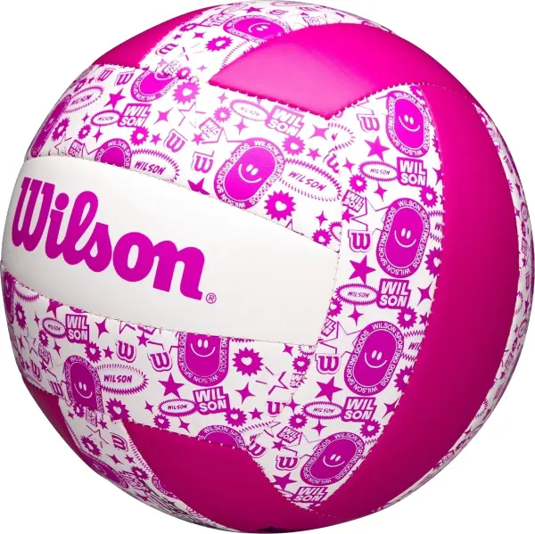 Мяч для пляжного волейбола Wilson STAMP розово-белый Размер 5 WV4007503XBOF