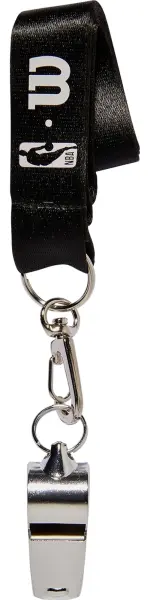 Свисток Wilson NBA BRASS WHISTLE WITH LANYARD срібно-чорний WTBA5000NBA