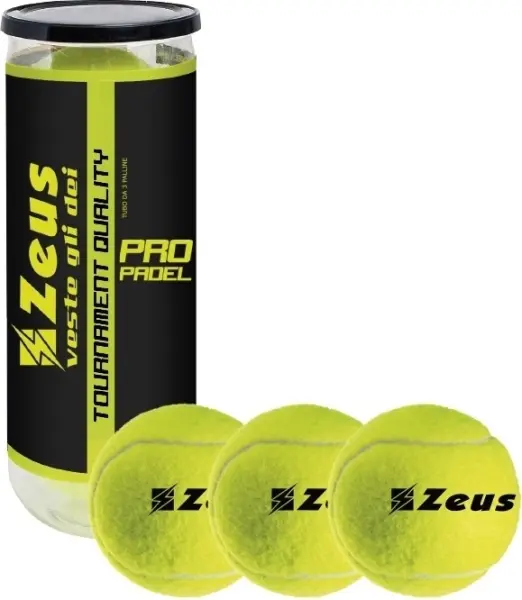 Набір м'ячів для падел-теніс Zeus PALLINE PRO PADEL 3PZ жовтий (3 штуки) Z02034
