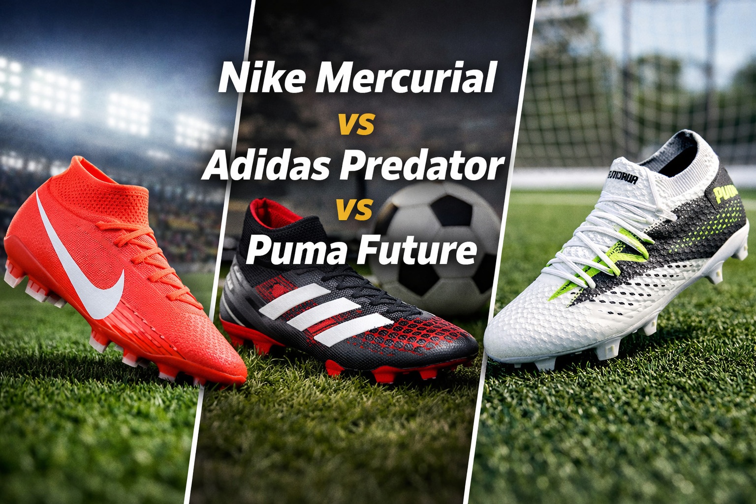 Nike Mercurial us Adidas Predator us Puma Future